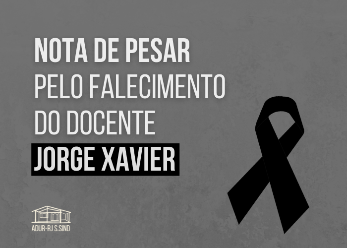 Nota de pesar pelo falecimento do professor Jorge Xavier
