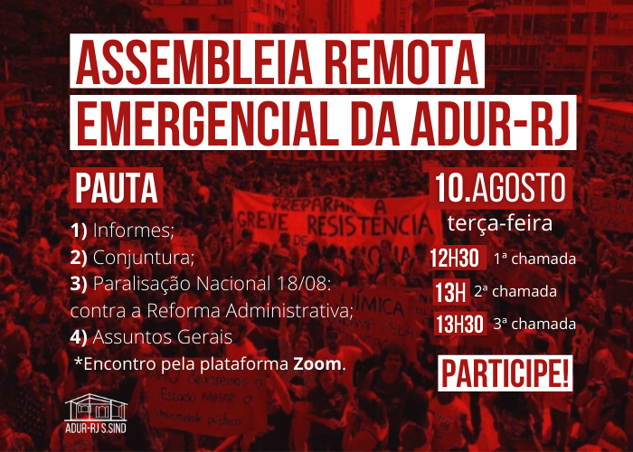 Assembleia Remota Emergencial da ADUR-RJ
