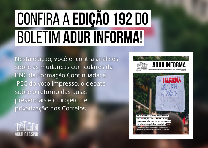 Leia a edição 192 do Boletim ADUR Informa!