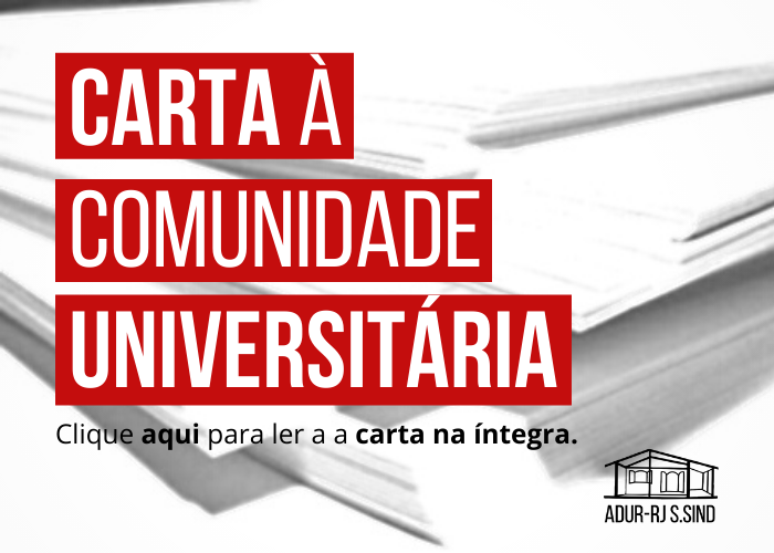 Carta à Comunidade Universitária