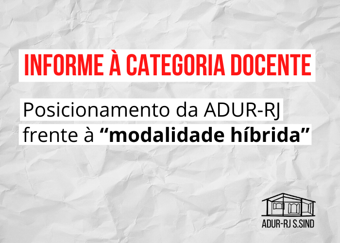 Reunião entre as categorias da UFRRJ e Reitoria discute o retorno presencial: Leia o posicionamento da ADUR frente à “modalidade híbrida”