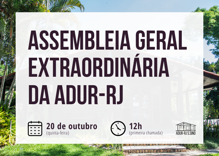 Assembleia Geral Extraordinária da ADUR