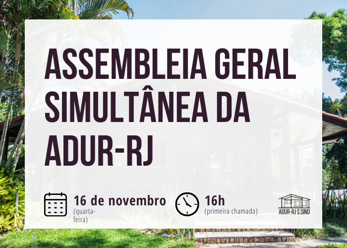 Assembleia Geral Simultânea da ADUR-RJ