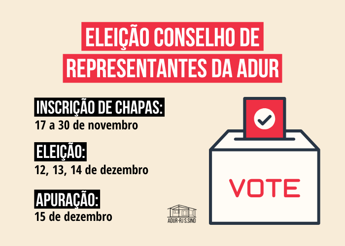 Eleição para o Conselho de Representantes da ADUR