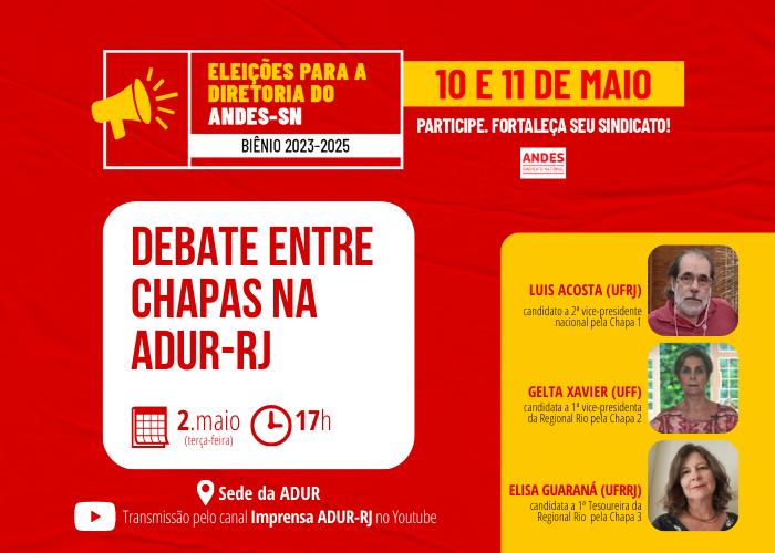 Eleições ANDES-SN: debate entre chapas