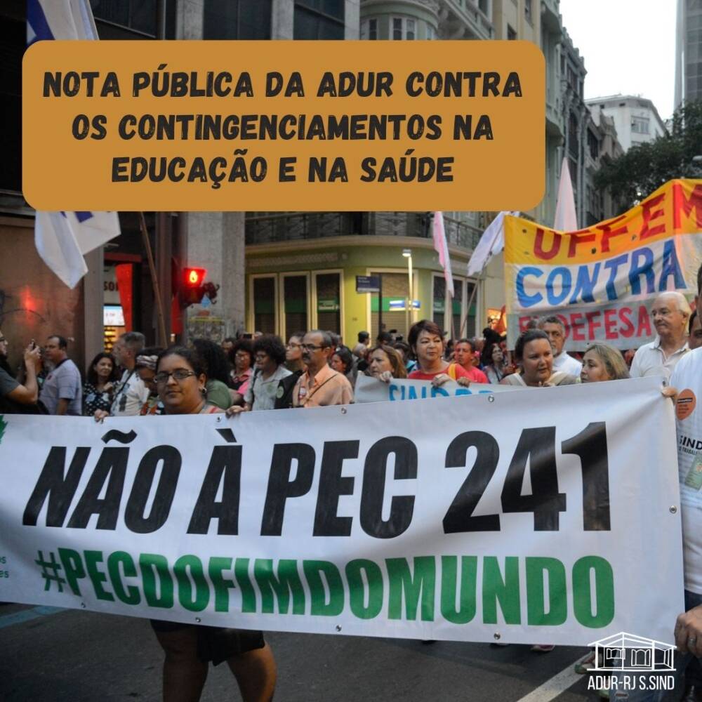 Nota pública contra os contingenciamentos na educação e saúde