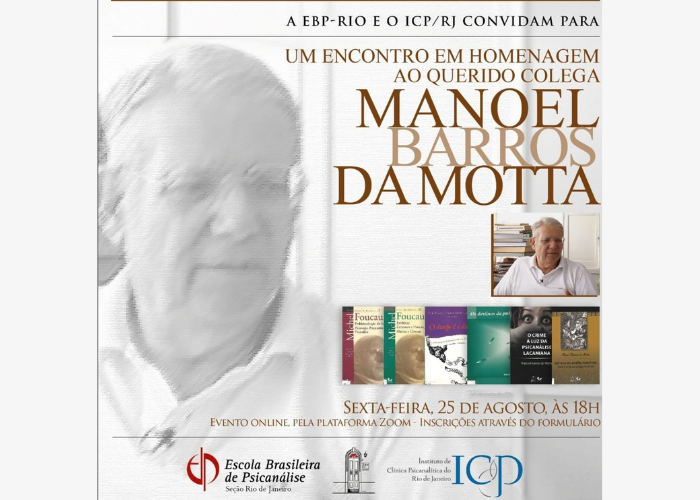 Escola Brasileira de Psicanálise promove encontro em homenagem ao professor Manoel Motta