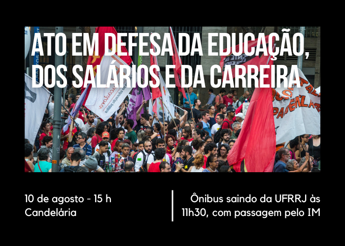 Ato em defesa da Educação, dos salários e da carreira