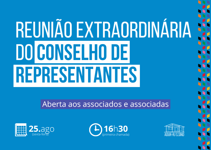 Reunião Extraordinária do Conselho de Representantes da ADUR