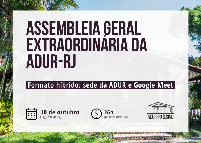 Assembleia Geral Extraordinária da ADUR