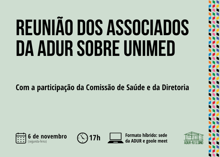 Reunião dos associados da ADUR sobre Unimed