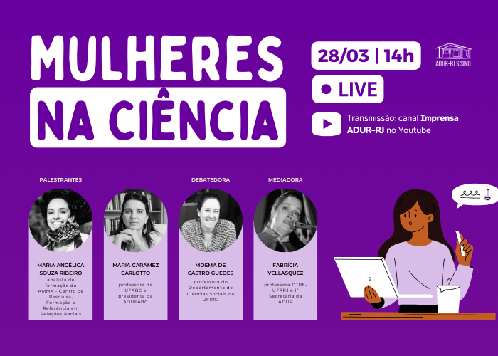 ADUR realiza live sobre Mulheres na Ciência