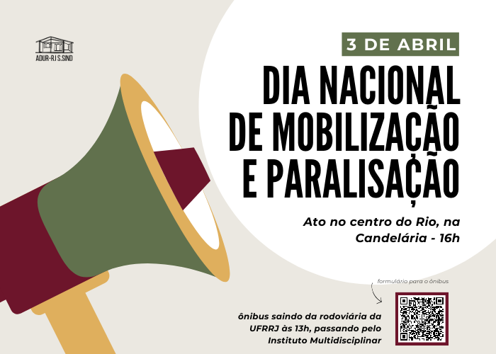 Docentes da UFRRJ paralisados dia 3 de abril