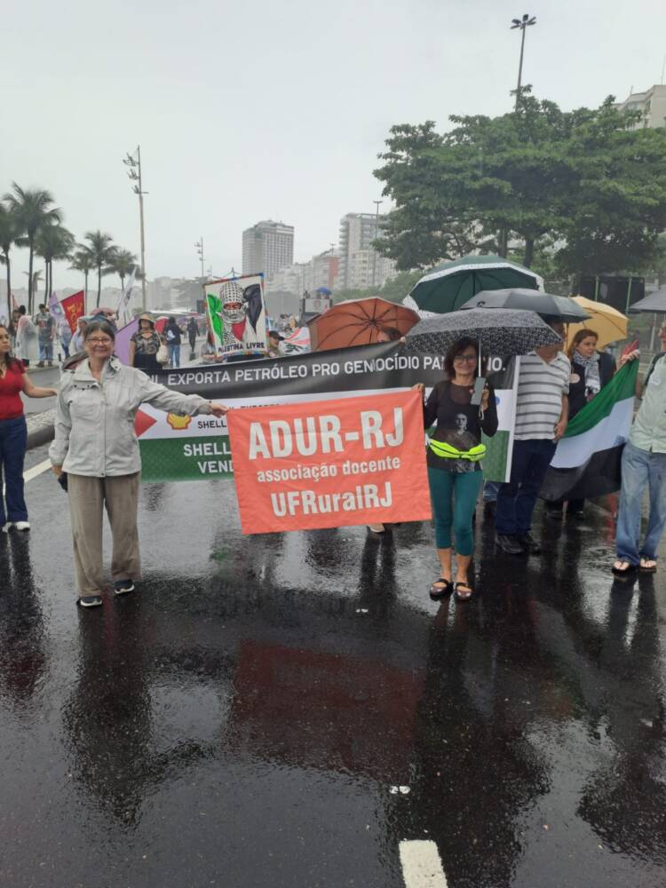 Marcha dos povos realizam uma grande manifestação no RJ pelo Fim do Genocidio do Povo Palestino