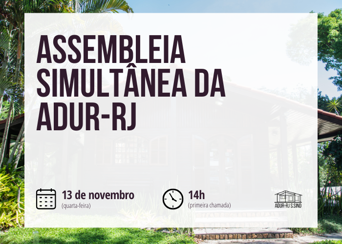 Assembleia da ADUR – 13 de novembro
