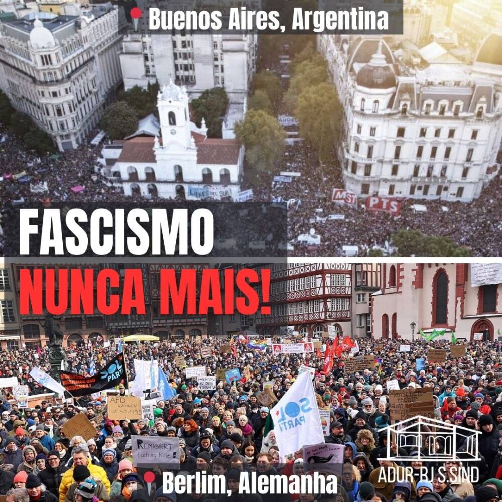 Manifestantes fizeram protestos contra o avanço da extrema-direita na Alemanha e na Argentina